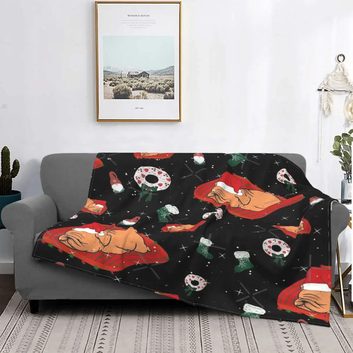 

Manta a cuadros con estampado de Bulldog para dormir, cobertor para cama, sofá, manta de verano, 1 manta