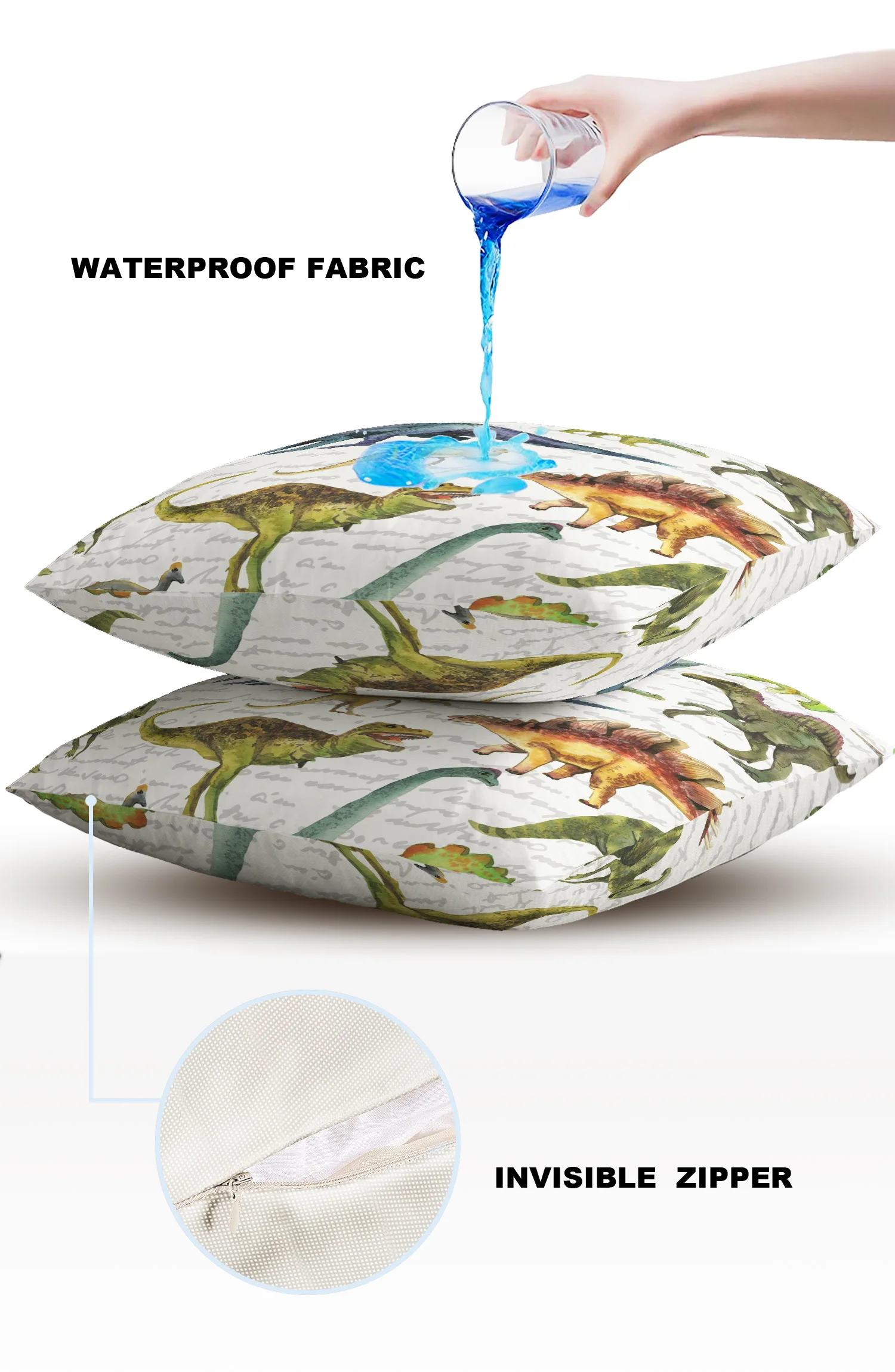 2/4 шт. Набор наволочек динозавр животные красочный текст Роскошная наволочка