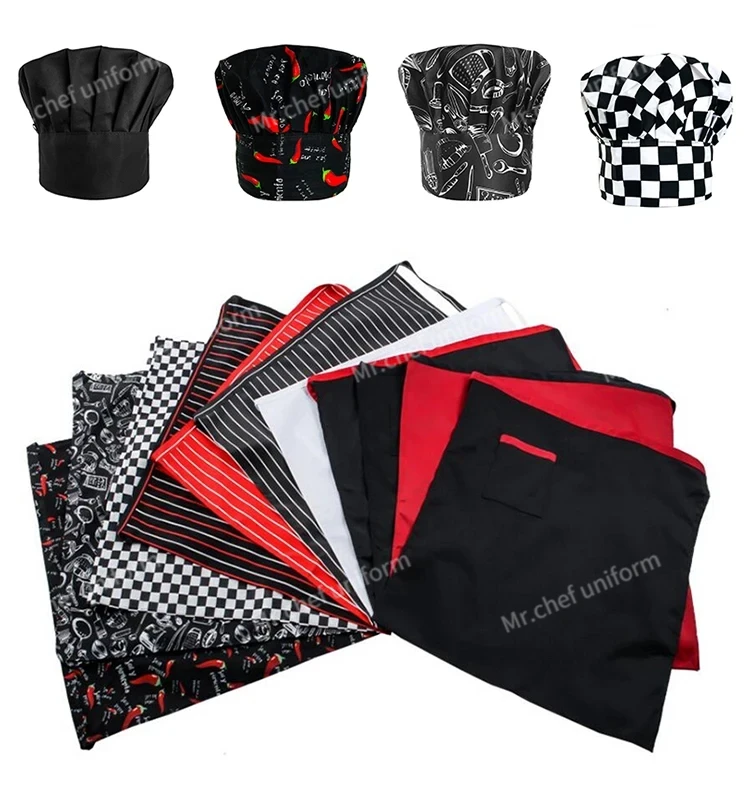 Фартук шеф-повара для приготовления пищи головной убор отеля ресторана кухни