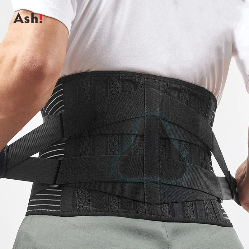 Gym Waist Support Belt For Back Pain For Men Women Adjustable Lower Back Brace Lifting Posture Correction Running Plus Size