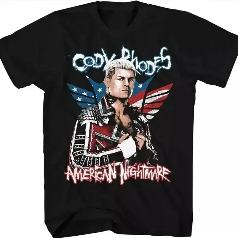 Фото Редкая черная футболка Cody Rhodes для фанатов, размер S 5XL №1