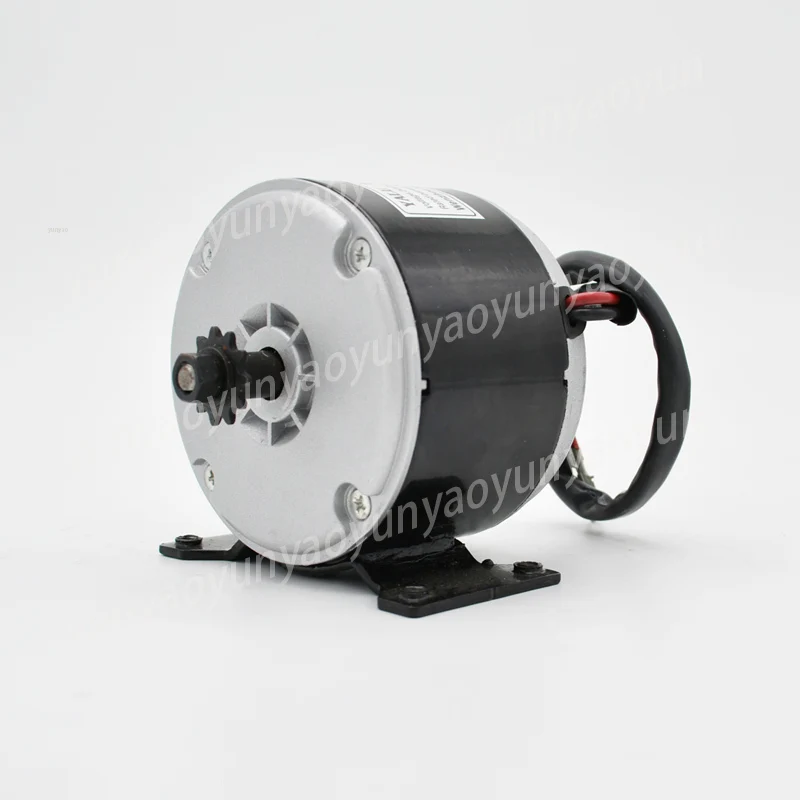 Фото Высокоскоростной коллекторный двигатель MY1016 250W/300W/350W 12V/24V/36V с цепной звездочкой для комплекта переоборудования электровелосипеда/скутера/трицикла №2