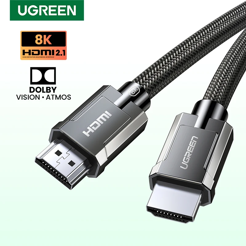 Кабель Ugreen 8K HDMI2.1 для Xbox X, PS5, Xiaomi Mi Box 8K/60Hz, 4K/120Hz, HDMI-кабель, сплиттер, переключатель, кабель 48 Гбит/с HDR10 + кабель HDMI