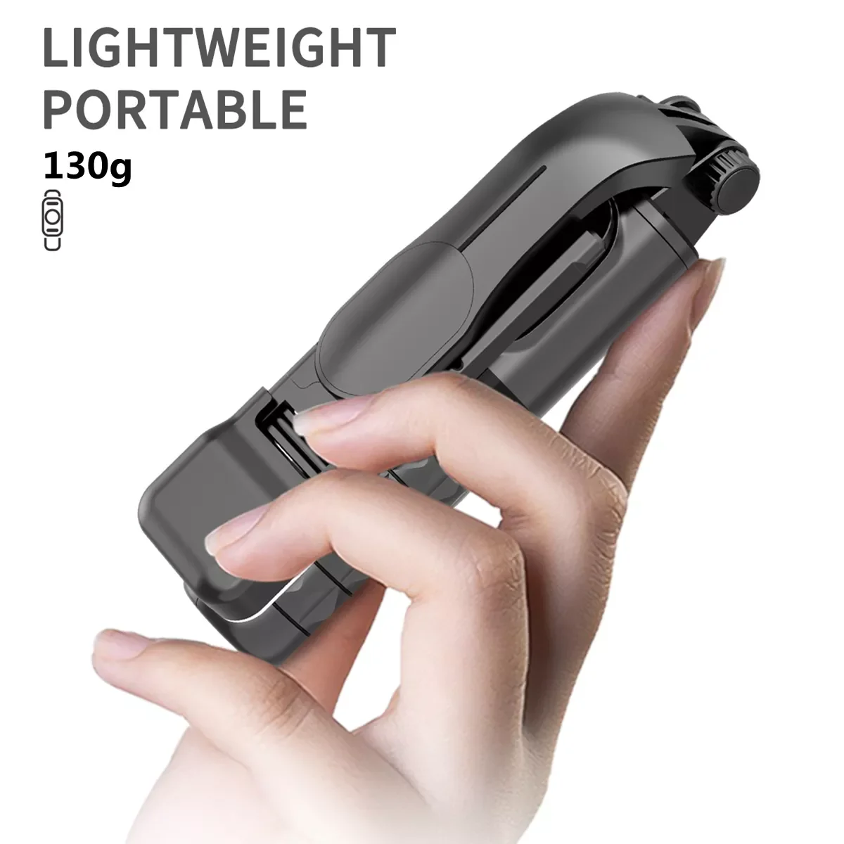 

New Mini Wireless bluetooth selfie stick foldable tripod with fill light shutter remote control For Iphone