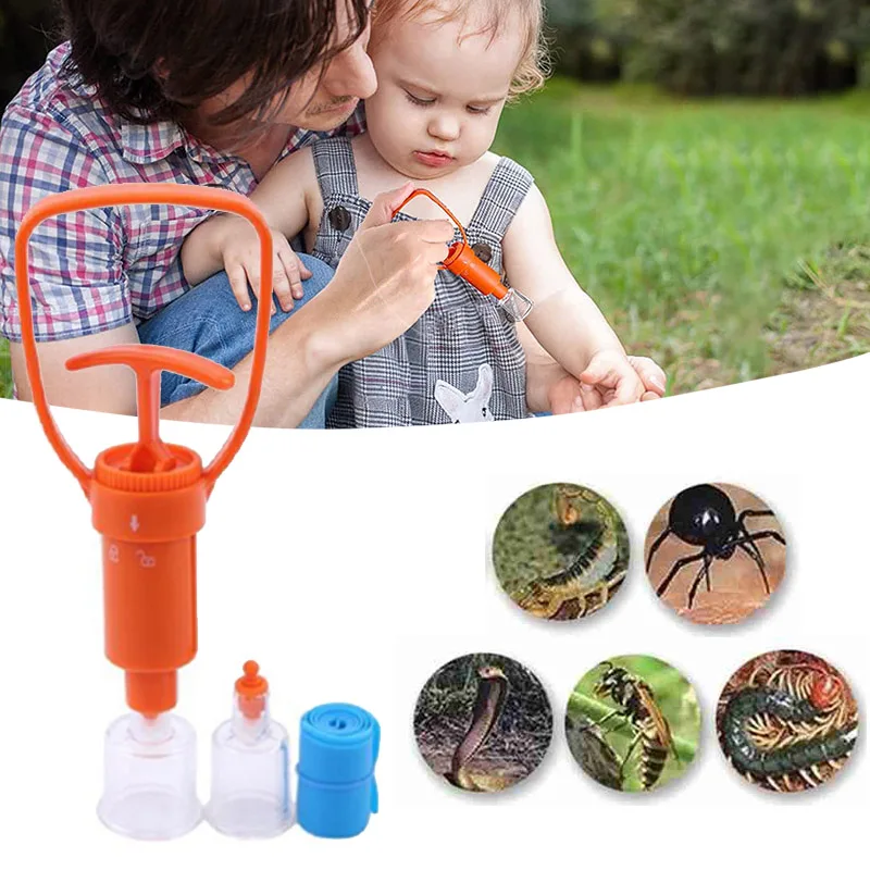 

Outdoor Vacuum Detox Pump Emergency Snake Insect Bite First Aid Kit Wild Venomous Bee Bites Survival Rescue Venom Extractor