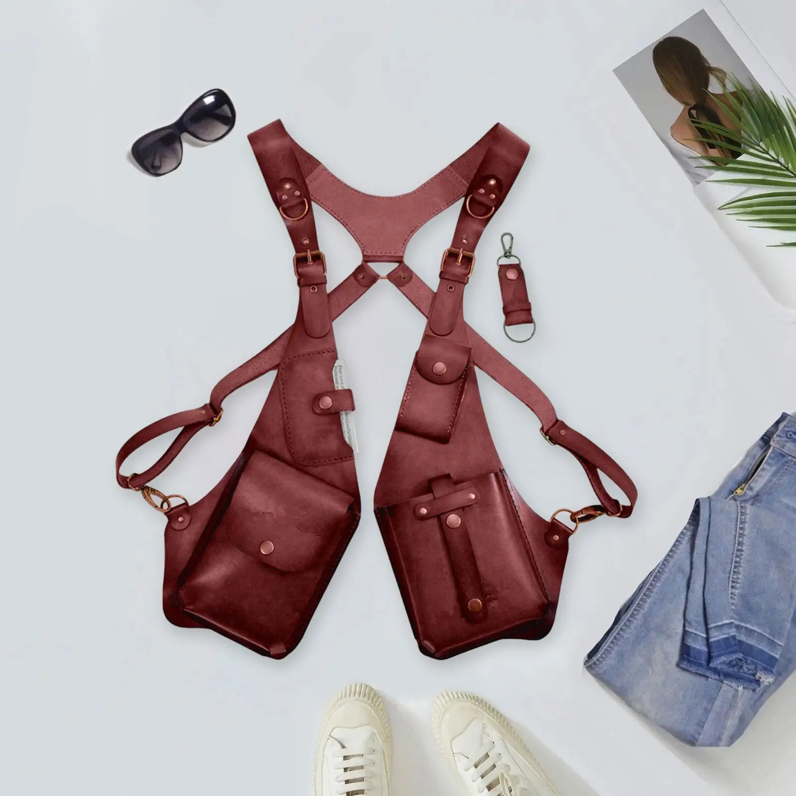 Сумка через плечо со скрытыми подмышками многофункциональный кошелек для