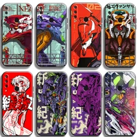 evangelion anime phone case for huawei honor 8x 9x 9 lite 10 10x lite 10i 9a liquid silicon shell unisex coque soft