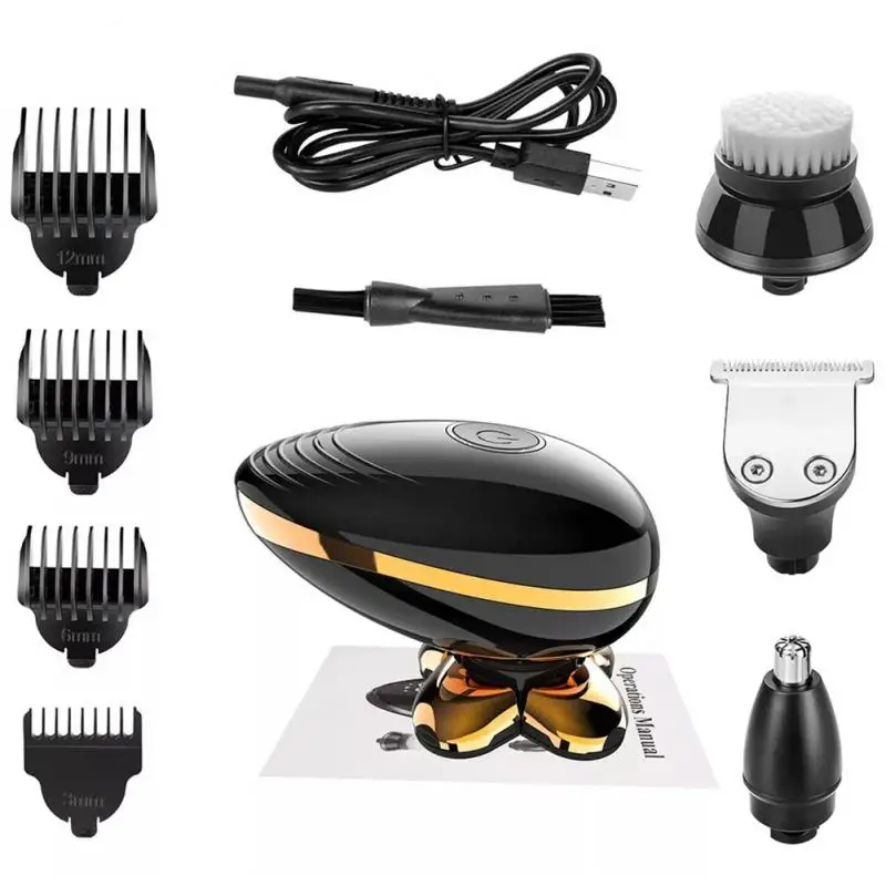 

Rechargeable Shaver For Men Waterproof Electric Razor Beard Machine Bald Stainless Steel Head Mute Barber Hair Clipper Shaving