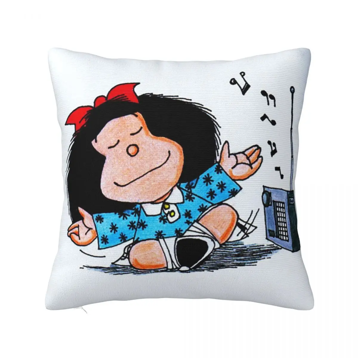 

Mafalda Cartoon Pillowcase Printing Polyester Cushion Cover Decor Anime Collage Throw Pillow Case Cover Bed Zippered 45X45cm