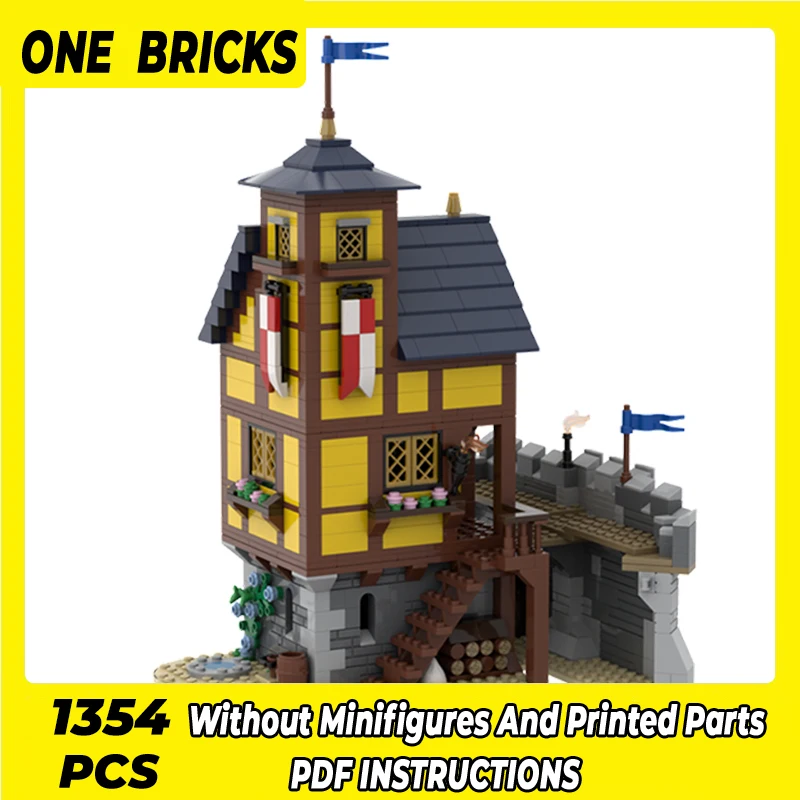 

Строительные блоки Moc, модель замка, технический конструктор для расширения средневекового замка, сборка «сделай сам», строительные игрушки для детей, праздничный подарок