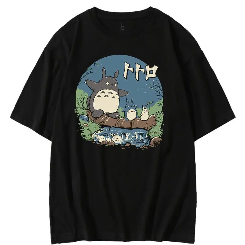 Ghibli Totoro women clothing aesthetic clothes tops t shirts t-shirts for women graphic  t shirt women kawaii clothes oversized