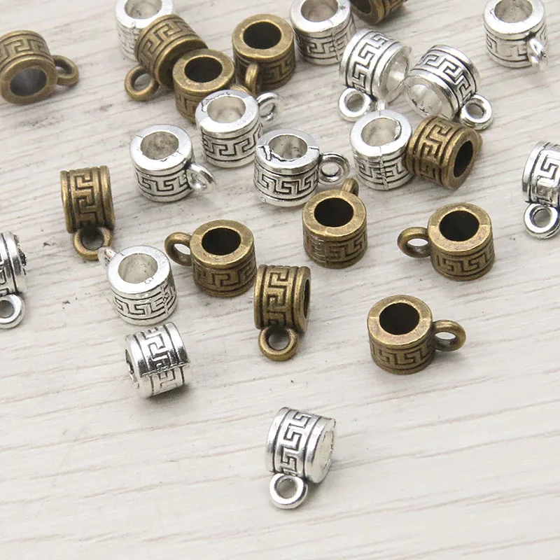 

50pcs 5*10mm Two Color Religious Characters Spacer Bead Charms For Diy Beaded Bracelets Jewelry Handmade Making