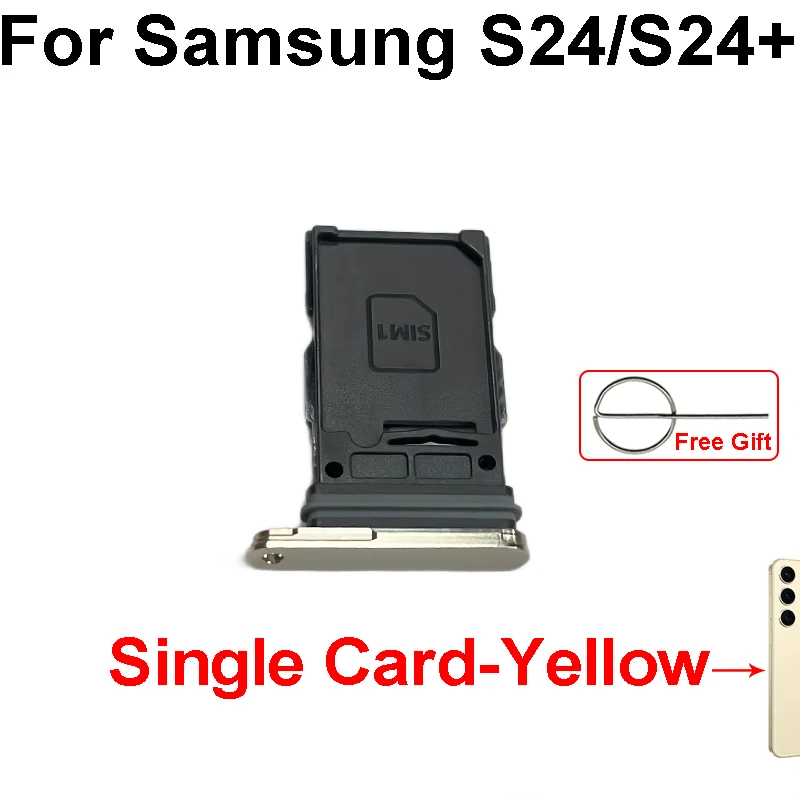 Лоток для SIM-карты Samsung S24 Plus + SM-S921B SM-S926B Разъем Держатель чтения карт Запасные