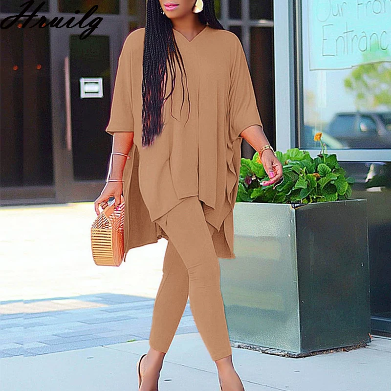 Осенняя одежда для женщин комплект из 2 предметов топ с коротким рукавом и