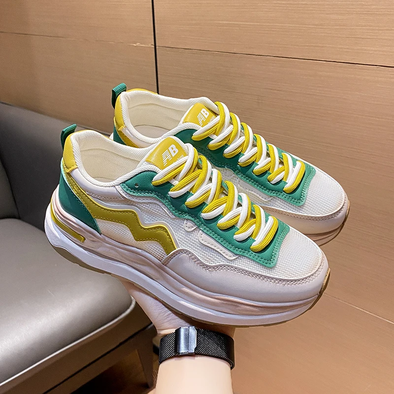 Женские теннисные туфли дышащие кроссовки на спортивной платформе для женщин