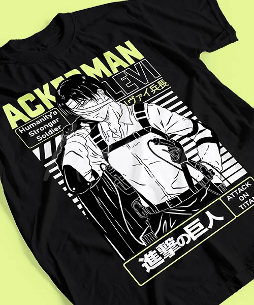 Футболка UNISEX ATTACK ON TITAN CAPIT (12) LEVI ACKERMAN BATALLA FINAL