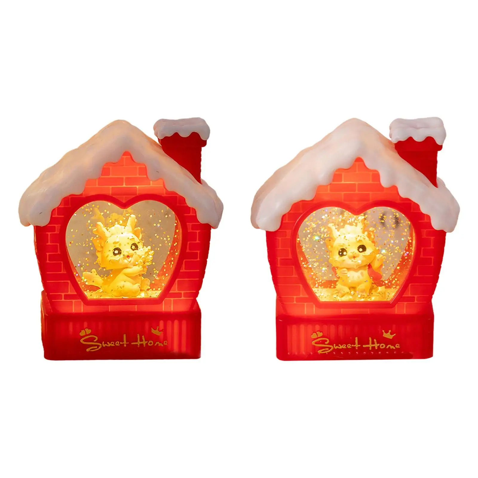 Портативный фонарь Dragon Year Snow Globe с музыкой для домашнего отдыха