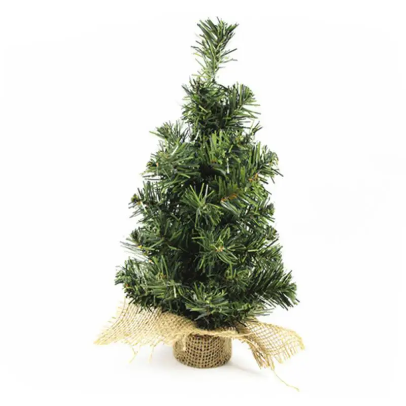 2024 New Year Gift Mini 20/30/40cm Artificial Christmas Tree Table Ornament With LED Light Balls Decoration For Home