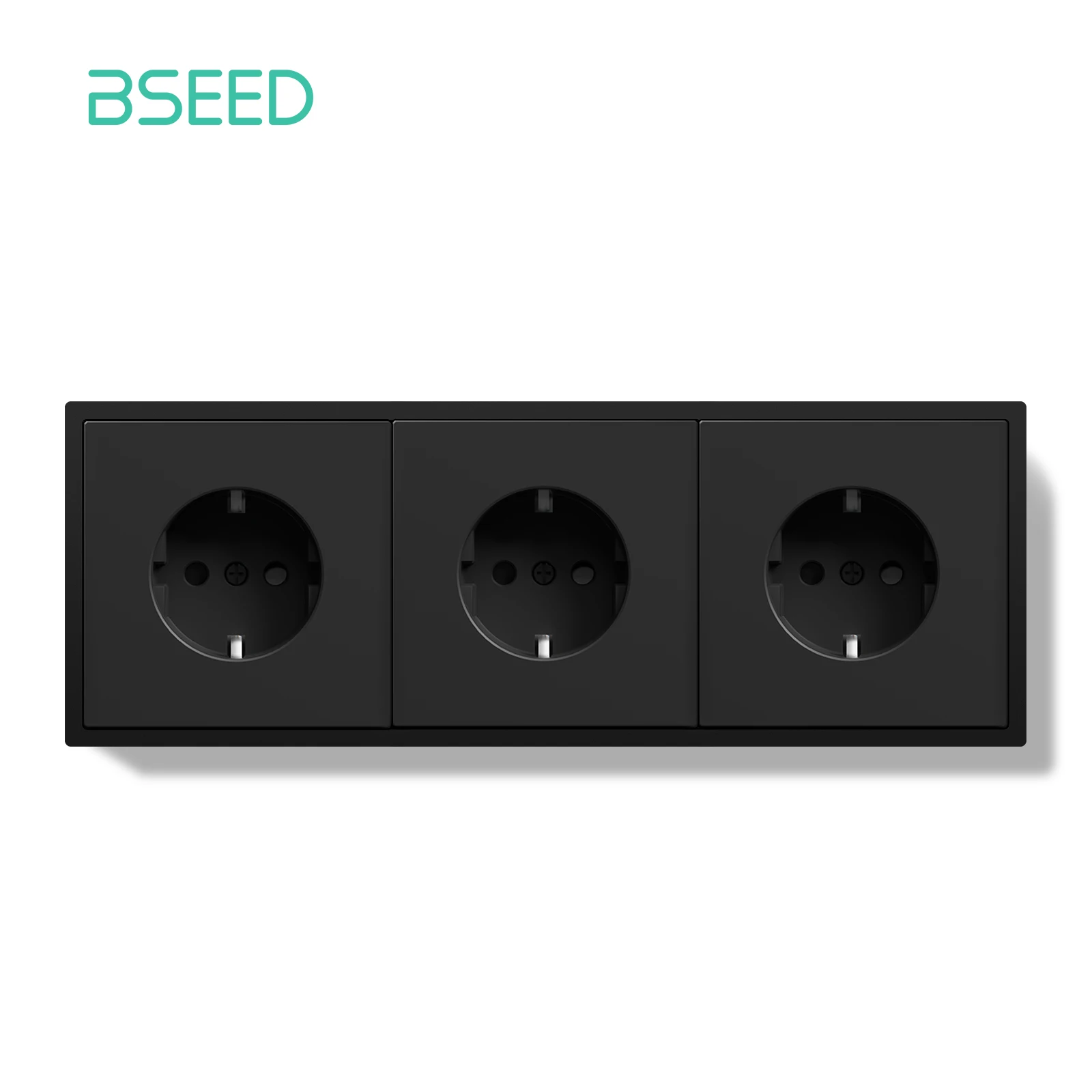 

БSEED Одноклавишная настенная розетка белая/черная 16А