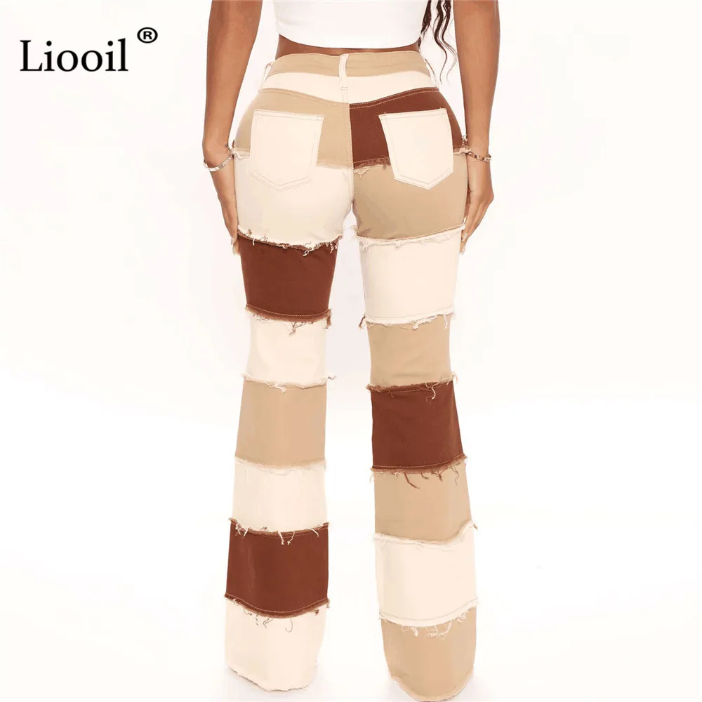 Джинсы-бойфренды женские с завышенной талией и колокольчиками |