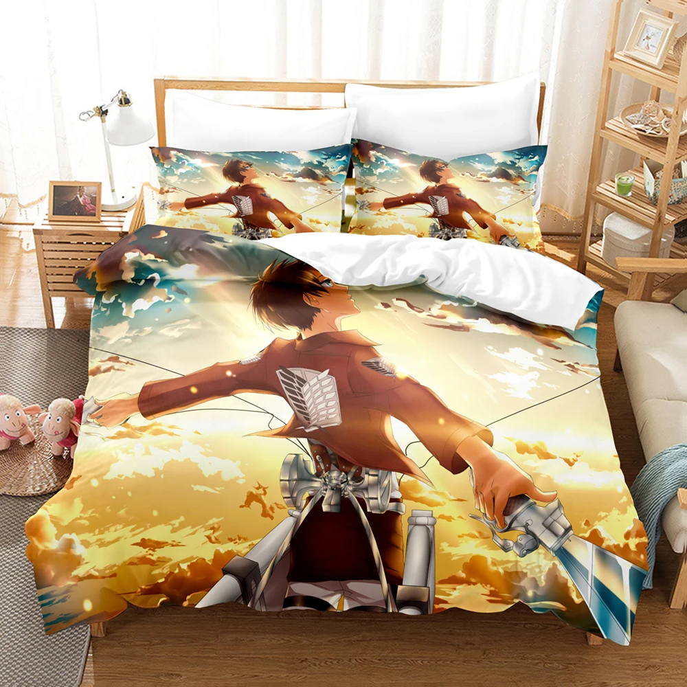 

Kids Cute Cartoon Bedding Set with Pillowcase Quilt 2/3PCS Duvet Cover for Children Bedclothes Bed Set Print Home Textile Decor