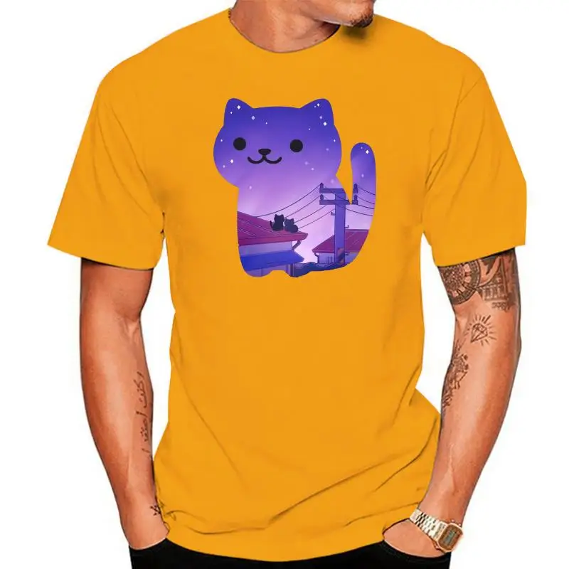 

Men tshirt Collecting Nights Neko Atsume T Shirt Printed T-Shirt tees top