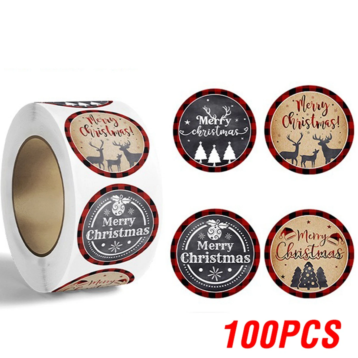 

Рождественские наклейки 100-500 шт