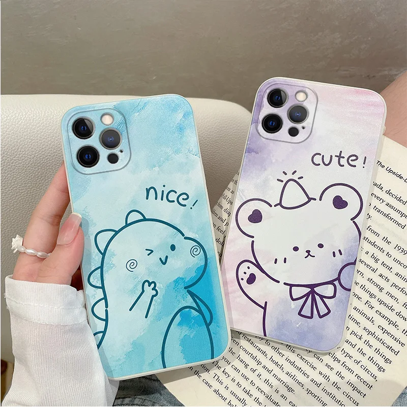 For OPPO R15 Pro F1Plus A53 A33 A53 A15s A3s Ax5 A53s F1s A31 F11 A9 A5 F9 Pro A39 A1 A76  Dinosaur Bear Painting TPU Phone Case