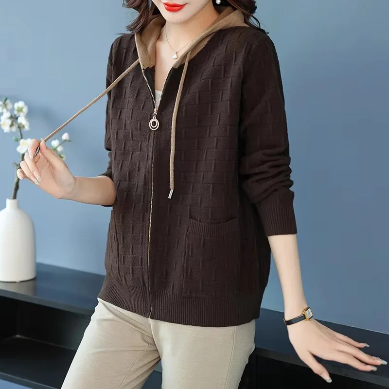 Весенне-осенний Новый Кардиган Женская вязаная куртка корейский короткий свитер