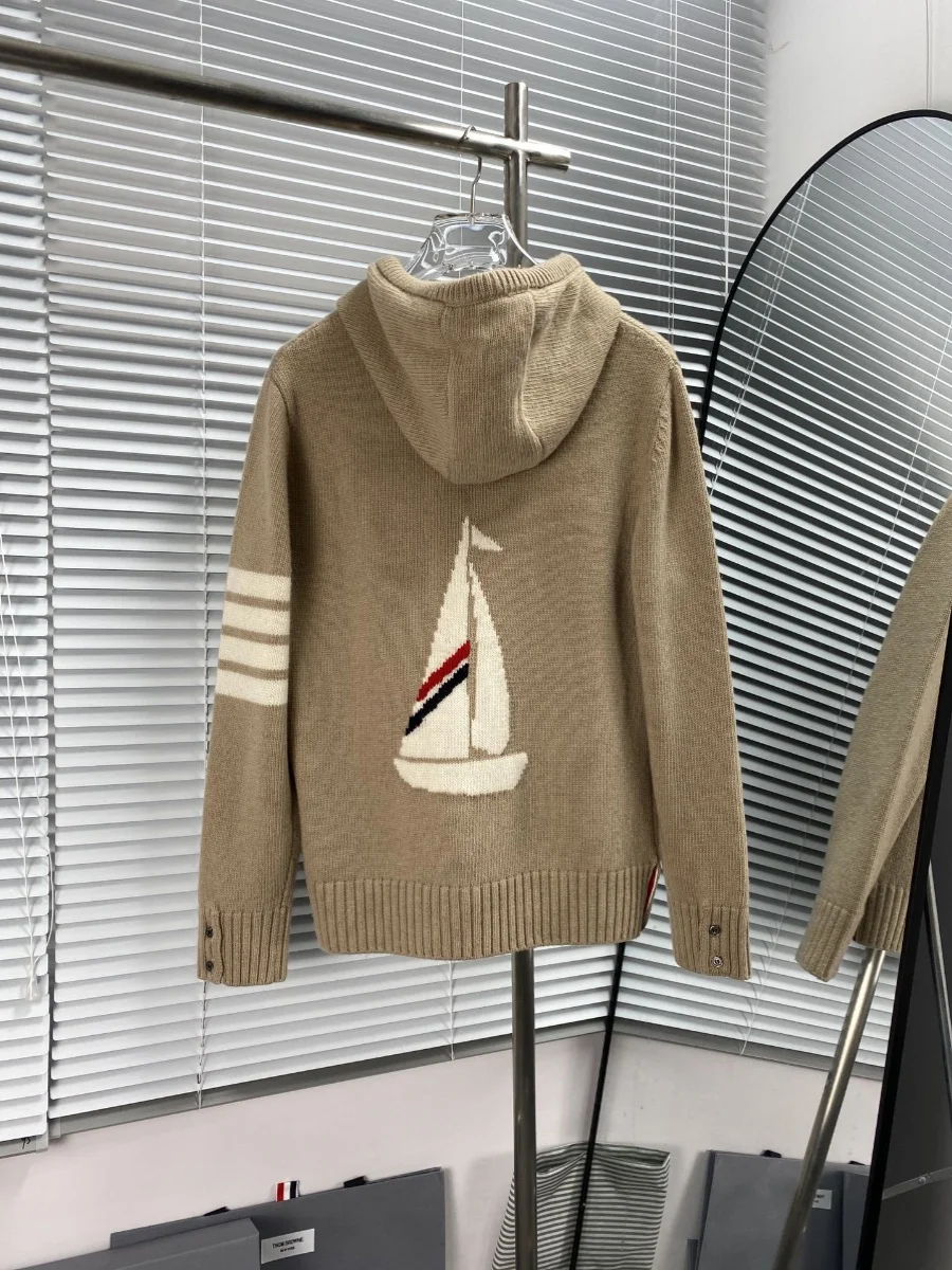  Толстовка с четырьмя полосками на молнии цветные полоски пуловер парусником