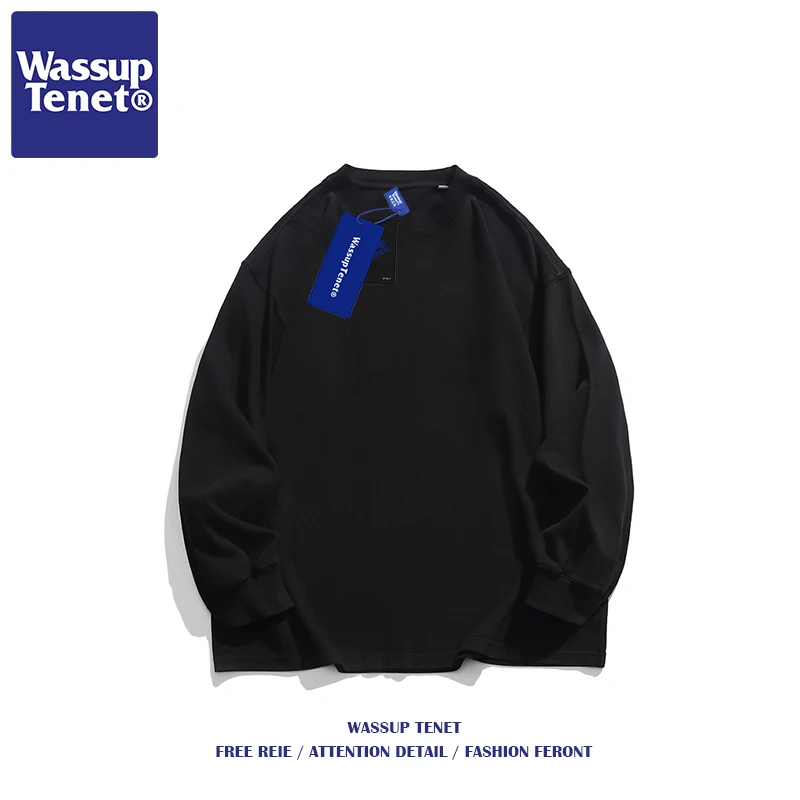 Wassup Tenet модная брендовая однотонная рубашка с длинными рукавами для мужчин и