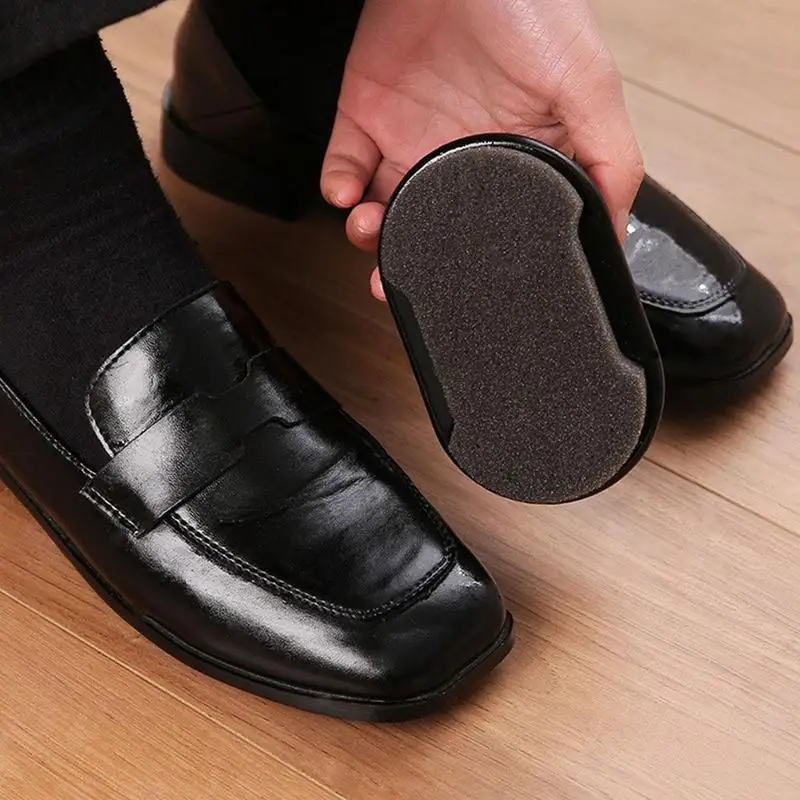 1Pc Sofa Quick Shine Shoes Brush Cleaner Leather Polishing Cleaning Liquid Wax Shining Sponge Polisher Shoe Boot