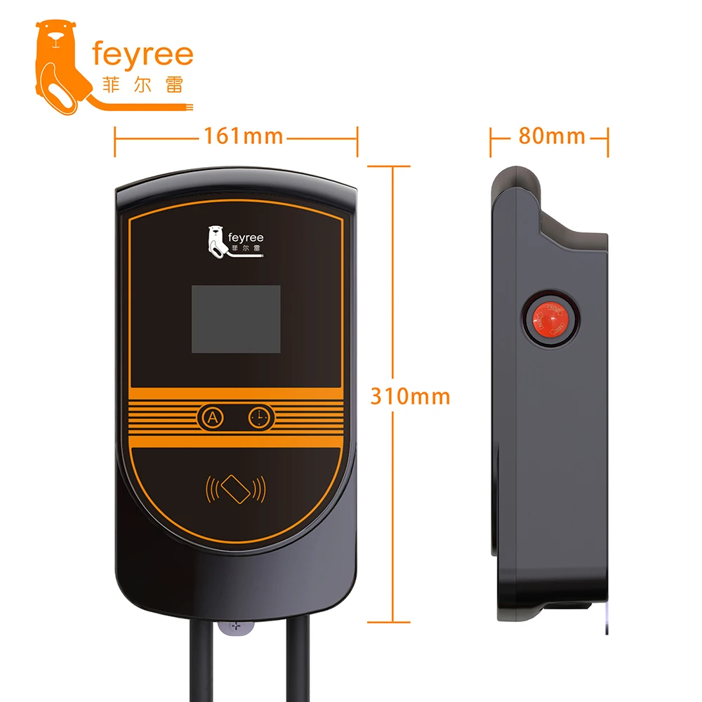 Feyree EVSE Wallbox J1772 адаптер тип 1 кабель 32A 7.6KW EV зарядное устройство 2 настенная