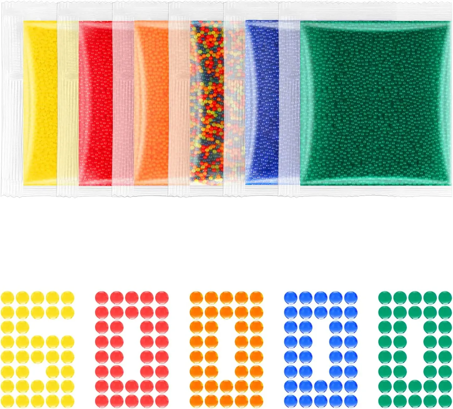 

Handmade Water Ball Gel Pearl Crystal Soil Beads Round For Making Bottle Water Gun DIY Craft 8mm Splatter Decoration Accessories