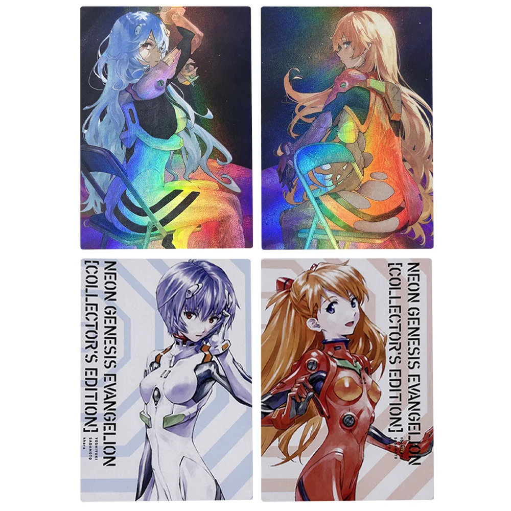 

New Yu-Gi-Oh Neon Genesis Evangelion Ayanami Rei Asuka Langley Soryu Eva Anime Girl Diy Flash Card Toy Game Collection Card Gift