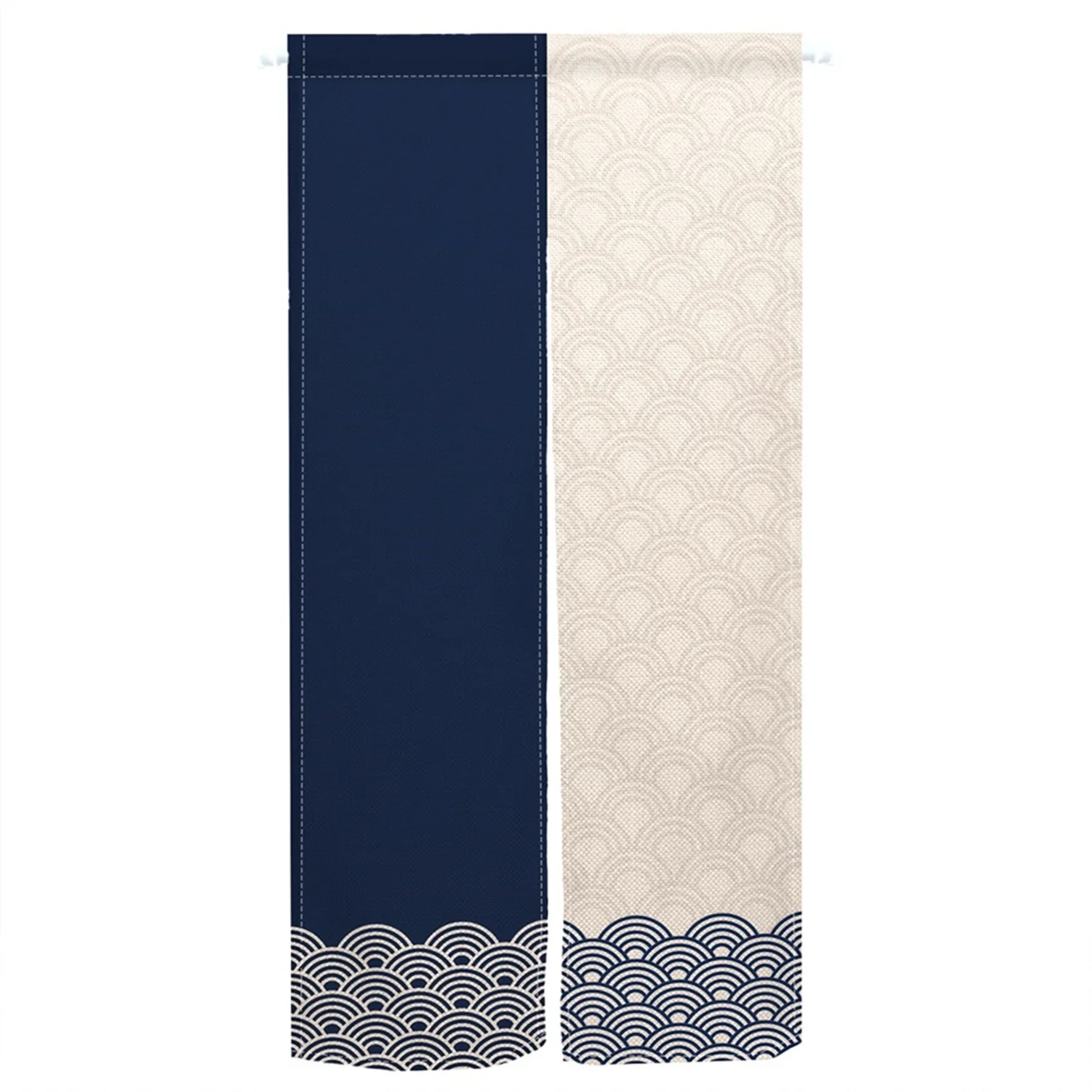 

Льняная японская занавеска с геометрическим узором