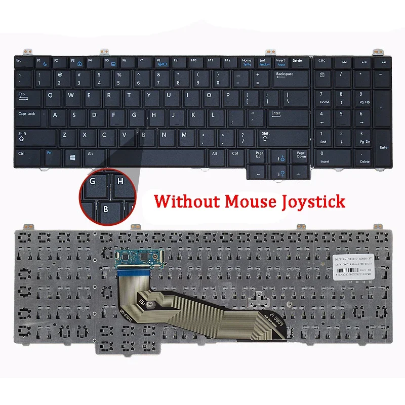 Новая сменная клавиатура для ноутбука совместимая с DELL Latitude E5440 Y4H14 E5540 15-5000