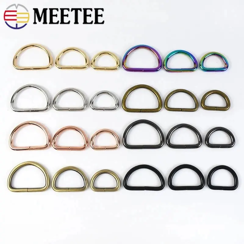 Металлические D-образные кольца 10/20 шт. 20/25/32/38 мм соединительные для ошейника