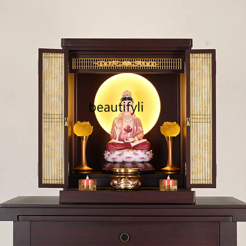 ZqBuddha Нишевый домашний современный минималистичный алтарь Будда Шкаф для