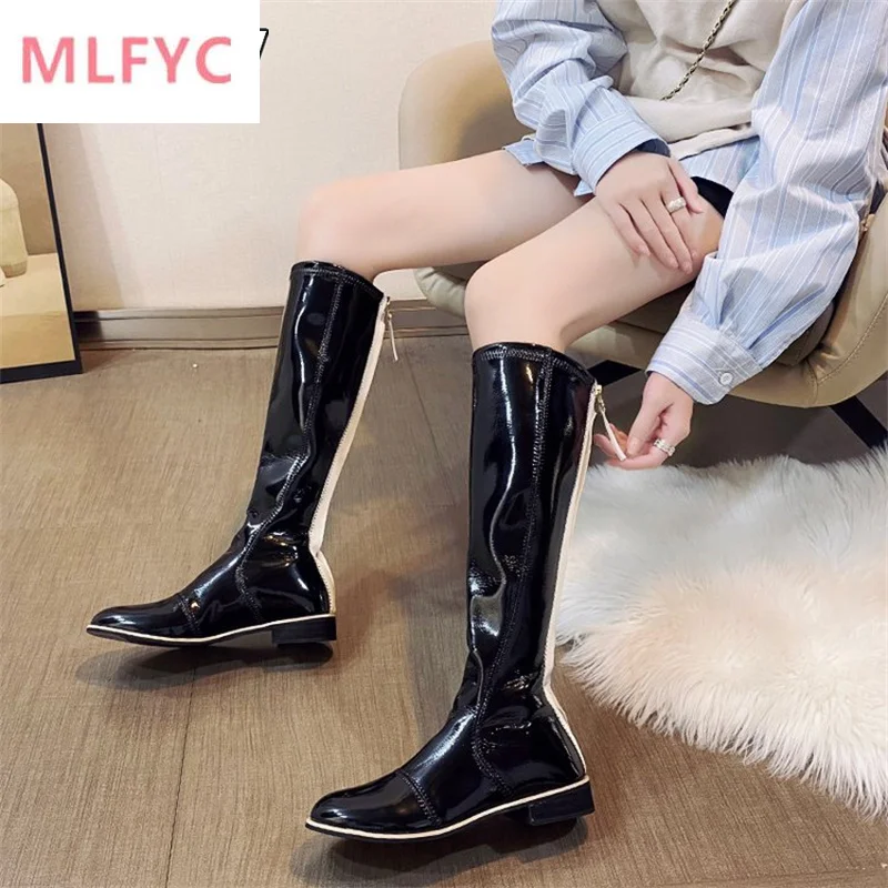 

Thin and thin boots but knee-length boots women's 2022 spring new small thick-heeled high-heeled knight boots net red high boots