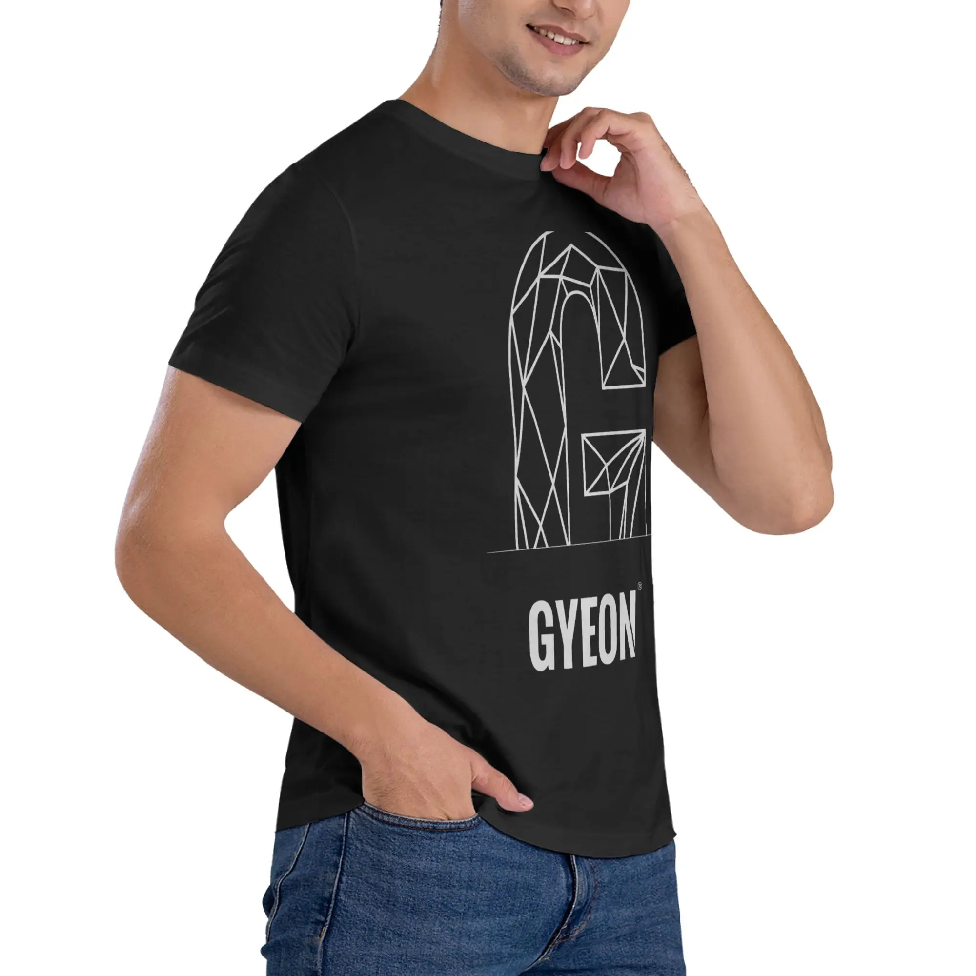 Фото Новинка: футболка GYEON Slimming, повседневная, в уличном стиле, из хлопка, легко стирается. №5