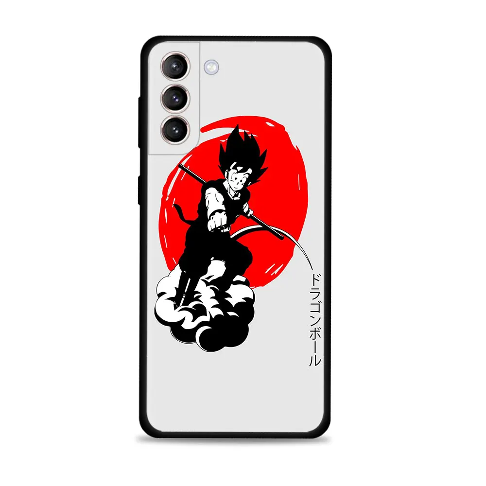 Японский красный чехол Dragonball для смартфона Samsung Galaxy S21 S20 FE S22 Ultra S10 S9 S8 Plus S10e Note 20Ultra