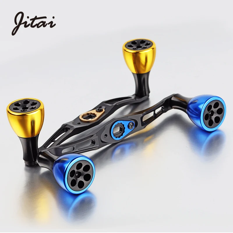 Jitai Fishing Reel Handle 130MM Baitcasting With Aluminium Knob Stainless steel 4BBs Length  Hole Size 8*5/7*4 Sea fishing