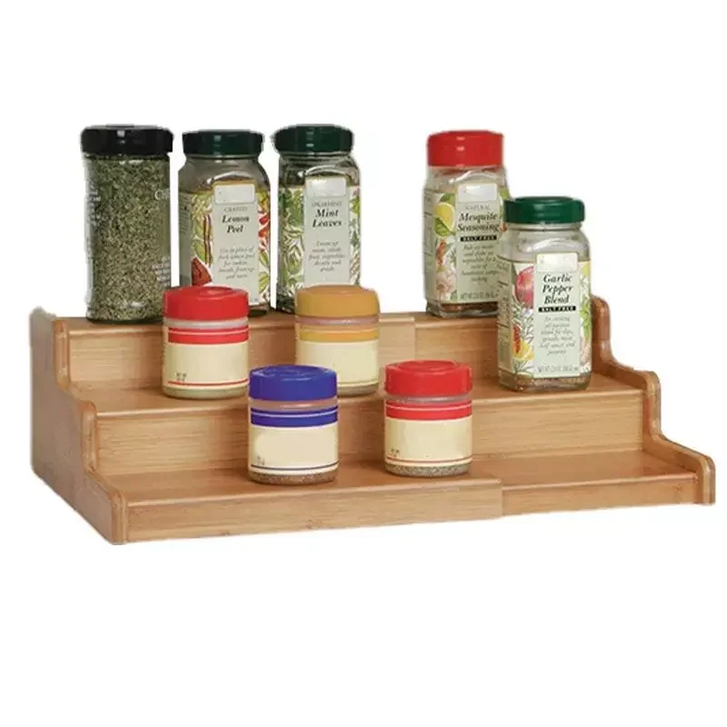 

NEW2023 Cabinet Spice Storage Holder Kitchen Cabinets Spice Racks With Expandable 3 Tiers Seasoning Organizers For Cabinets Kitc
