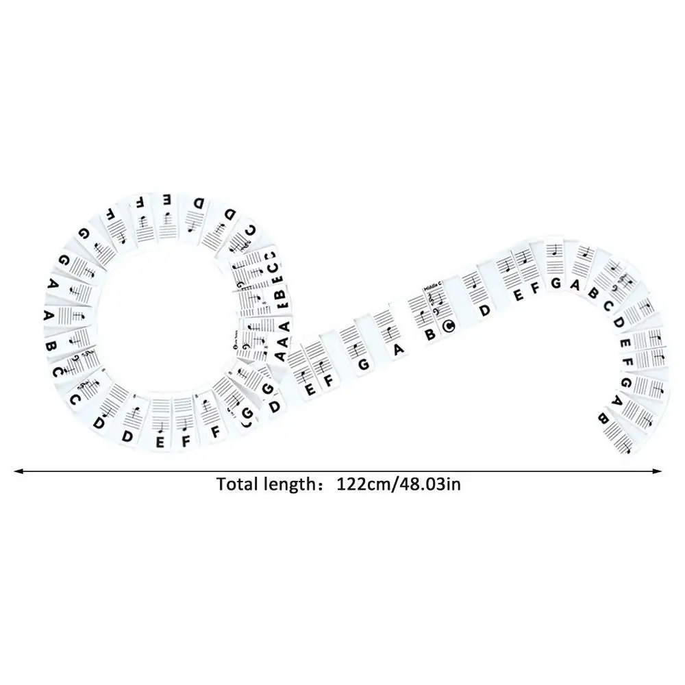 Многоразовые обучающие двойные линии фортепиано клавиатура этикетки для