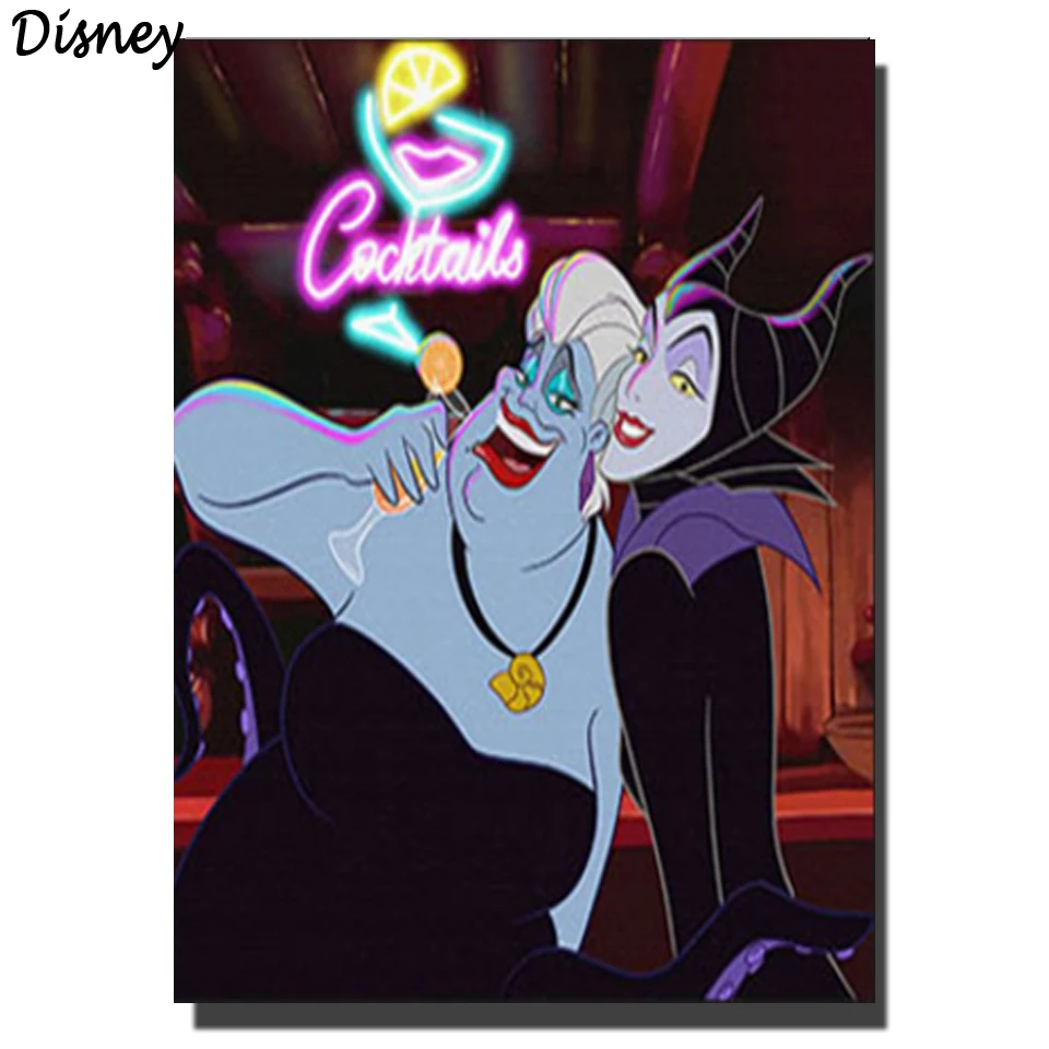 

Evil Queen Witch 5D DIY Diamond Painting Disney Villains Ursula Embroidery Sale Diamond Mosaic Full Layout Cross Stitch Kit