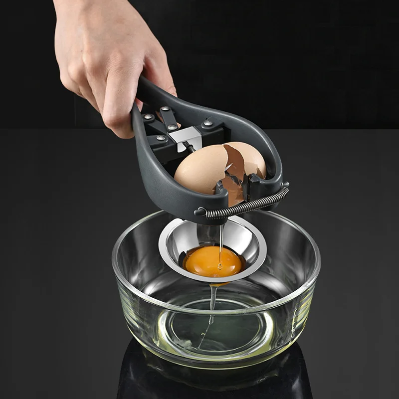 

Stainless steel egg opener Egg yolk and egg white separator Egg opener shell sheller egg beating tool