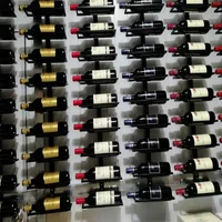 Wall-mounted Wine Holder Modern Iron Wine Rack Holder Simple Hanging Iron Art Wine Cabinet Flat Types Wine Cabinet HWC
