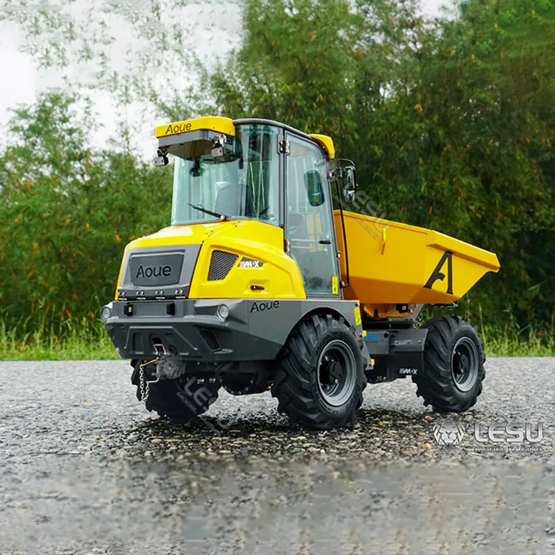 Фото LESU 1/14 6Mdx металлический радиоуправляемый самосвал с вращением на 180 градусов RTR 4WD RC гидравлический шарнирный самосвал автомобиль уличные игрушки THZH1395 №1