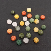 natural stone pumpkin shaped red agate bead green dongling loose beads charms for jewelry making diy necklace bracelet earring